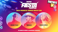 Fortnite: Anunciado evento de Diplo, Young Thug y Noah Cyrus; Fecha y hora