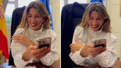 La reacción de Yolanda Díaz en TikTok a su ‘gazapo’ viral en el Senado