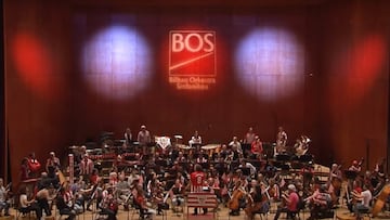 La Orquesta Sinfónica de Bilbao graba un vídeo con el himno del Athletic para la final