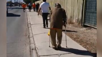 El video de un abuelo hincha de Cobreloa que remece a Calama