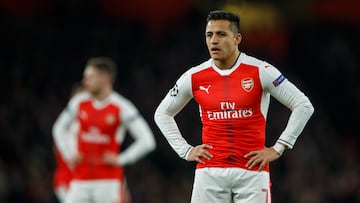 Futbol, Arsenal vs Bayern Munich
Champions League 2017.
El jugador de Arsenal, Alexis Sanchez, durante el partido por Champions League en el estadio Emirates, en Londres, Inglaterra.
07/03/2017 
Firosport/Photosport******** 

Football, Arsenal vs Bayern Munich
Champions League 2017
Arsenal's player Alexis Sanchez, during Champions League football match held at the Emirates stadium in London, England.
07/03/2017 
Firosport/Photosport