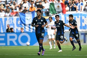 3-1. El¨ªas Montiel dispara desde fuera del ¨¢rea, toca Aurelien Tchouameni y el bal¨®n sale desviado para superar a Thibaut Courtois.