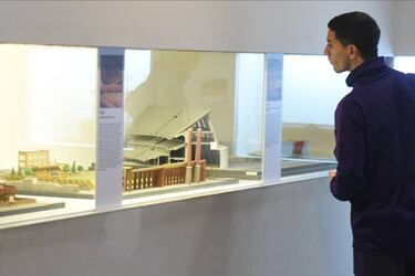 El plantel de River visitó el museo antes de la Recopa