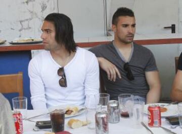 Los jugadores Atléticos disfrutaron de una barbacoa argentina después del entrenamiento antes de afrontar la recta final de la temporada.