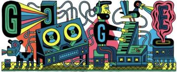 Doodle homeaje de Google al primer estudio para música electrónica