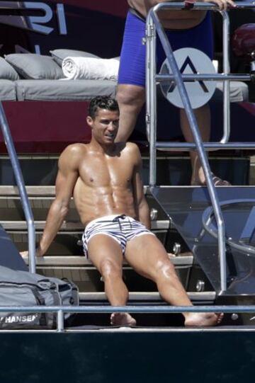 Portugal's Cristiano Ronaldo on holiday in Ibiza before Euro 2016