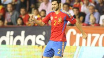 Ra&uacute;l Albiol durante el partido de la Selecci&oacute;n ante Liechtenstein. 