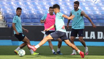 Entrenamiento Espanyol RCDE Stadium.