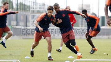 Entrenamiento del Barcelona.