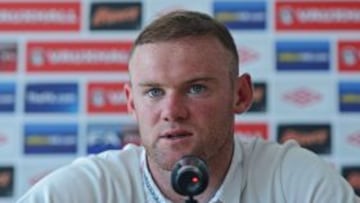 Wayne Rooney, en rueda de prensa.