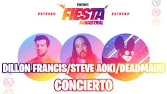 Así es el evento de deadmau5, Steve Aoki y Dillon Francis en Fortnite