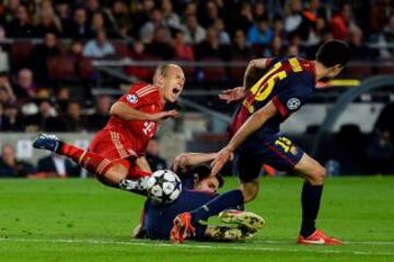 Robben en un lance del partido.