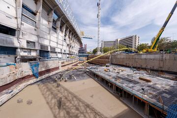 Obras del Santiago Bernabéu: la cubierta empieza a coger forma