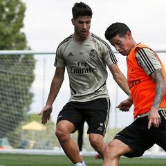 James y el Madrid se preparan para el duelo ante Valencia