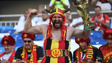 La afici&oacute;n belga ruge en las gradas con el buen momento de su selecci&oacute;n.