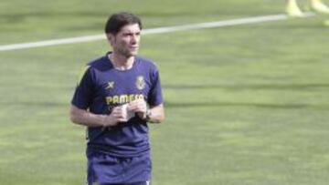 Marcelino, en el entrenamiento.