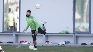 Fekir, en un entrenamiento reciente.