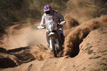 Decimotercera etapa entre San Juan y Córdoba. El piloto español Ferrán Jubany con KTM.