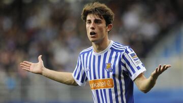 Odriozola con la Real Sociedad. 