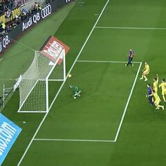 La gran oportunidad que tuvo Vidal tras un tiro de Lio Messi