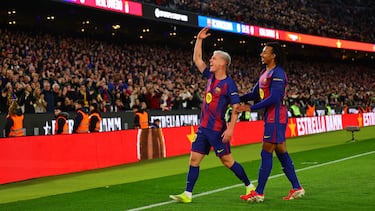 Gran presión de Lamine Yamal, que entorpece el despeje de Carmo, dejando vivo un balón dentro del área, el cual terminó en botas de Dani Olmo, que se sacó un potente derechazo cruzado, imparable para Aarón Escandell.