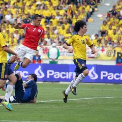 10 jugadores de Colombia y 12 de Chile repiten del 3-3 de 2013