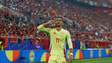 En el partido frente Albania de la Eurocopa 2024 el azulgrana anotó su gol número 20, igualando al mítico Telmo Zarra.