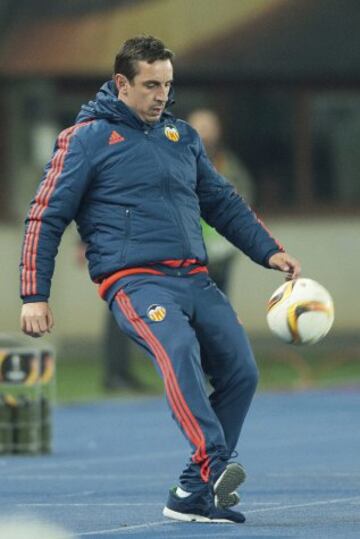 El entrenador del Valencia, el inglés Gary Neville
