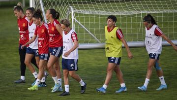 Jugadoras de la Selección española femenina.