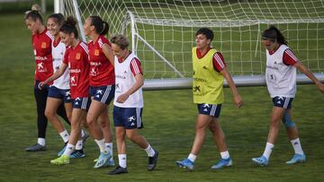 Jugadoras de la Selecci&oacute;n espa&ntilde;ola femenina. 