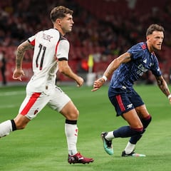 Pulisic y Musah caen en pretemporada con el Milan ante el Arsenal