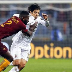 Matías Fernández no pudo evitar la derrota de AC Milan ante Roma