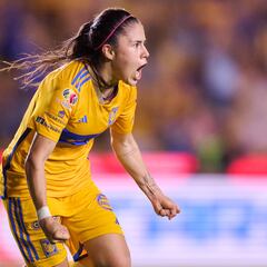 Lizbeth Ovalle, cerca de convertirse en la máxima goleadora  de Tigres Femenil