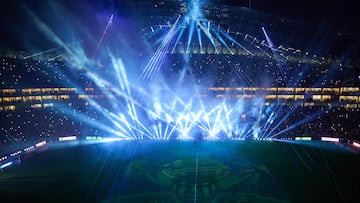 Panoramic of Protocolo during the final second-leg match between Monterrey and America as part of the Torneo Apertura 2024 Liga MX at BBVA Bancomer Stadium, on December 15, 2024 in Monterrey, Nuevo Leon, Mexico.