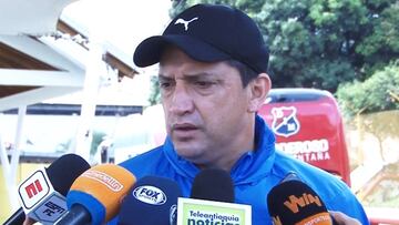 Aldo Bobadilla en zona mixta en la previa a Pasto