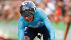 Nairo Quintana durante la primera etapa de La Vuelta a Espa&ntilde;a 2018