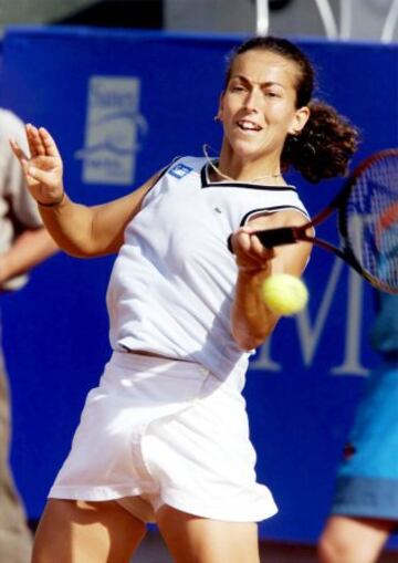 Gala León durante el torneo de tenis Masters Series de Roma en 2001