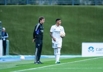 Raúl, en el partido ante el Deportivo de Valdebebas.