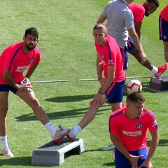 El Atleti se prepara para su próximo partido ante el Espanyol
