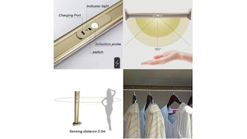 Caracter¨ªsticas del perchero con luz LED disponible en Amazon,