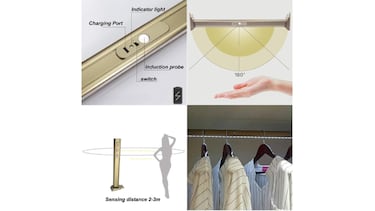 Ni cables ni obras: el perchero de aluminio con luces LED que gusta a todo el mundo
