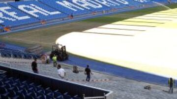 Este era el estado ayer del Fondo Sur, con los asientos de ‘la pecera’ ya levantados.