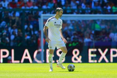Fernando Sanz durante el partido de Leyendas en entre el Real Madrid y el Fútbol Club Barcelona.