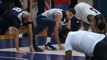 Team USA cruised past Serbia in their opening match of the Paris Olympics, but Steve Kerr still had questions to answer after not playing Jayston Tatum.