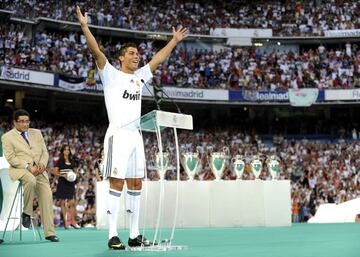 Cristiano Ronaldo en el estadio Santiago Bernabéu.