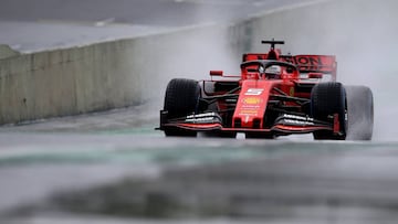 Vettel (Ferrari SF90). Interlagos, Brasil, F1 2019. 