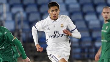 Achraf, con el Real Madrid Castilla.