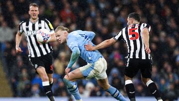 Una imagen del duelo entre Manchester City y Newcastle.