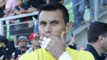 Villar junto a Luna, en la previa del duelo que no se disputó entre Wanderers y Colo Colo.