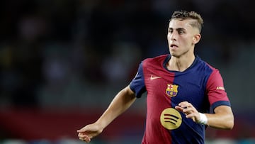 BARCELONA, SPAIN - AUGUST 24: Fermin Lopez of FC Barcelona during the LaLiga EA Sports match between FC Barcelona v Athletic de Bilbao at the Lluis Companys Olympic Stadium on August 24, 2024 in Barcelona Spain (Photo by Rico Brouwer/Soccrates/Getty Images)